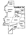 Woodruff County townships map, 1930