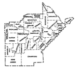 Yell County townships map, 1930