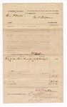 1885 May 19: Voucher, U.S. v. Brice P. Martin; includes cost per diem and mileage; L.W. Marks, deputy marshal; P.L. Montague, witnesses; Stephen Wheeler, clerk; Thomas Boles, U.S. marshal