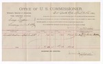 1893 April 04: Voucher, U.S. v. Dixey Vann, larceny; includes cost per diem and mileage; James Brizzolara, commissioner; Randal Andersen, witness; R. Blackman, witness of signatures; Jacob Yoes, U.S. marshal; Stephen Wheeler, clerk