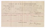 1893 April 05: Voucher, U.S. v. James Fair, perjury; includes cost per diem and mileage; James Brizzolara, commissioner, Jacob Yoes, U.S. marshal; Samuel Edmondson, witness; Stephen Wheeler, clerk