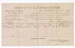 1893 April 07: Voucher, U.S. v. Jim Mup Sr., making and passing counterfeit money; includes cost per diem and mileage; James Brizzolara, commissioner; Jacob Yoes, U.S. marshal; J.B. Darneal, witness; Stephen Wheeler, clerk