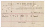 1893 April 19: Voucher, U.S. v. J.C. Stewart, larceny; includes cost per diem and mileage, E.B. Harrison, commissioner; Jacob Yoes, U.S. marshal; Green Yeargain, witness