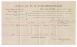 1893 April 20: Voucher, U.S. v. Edward Yeoder and William Yoder, larceny; includes cost per diem and mileage; James Brizzolara, commissioner; Jacob Yoes, U.S marshal; Marion Horn, witness