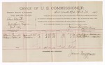1893 April 24: Voucher, U.S. v. Charles Clark, introducing spiritous liquor; includes cost per diem and mileage; James Brizzolara, commissioner; Jacob Yoes, U.S. marshal; Albert Bunch, Nathan Colbert, witnesses; R.B. Creekman, witness of signatures
