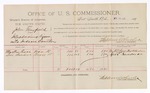 1893 April 28: Voucher, U.S. v. John Mayfild, introducing liquor; includes cost per diem and mileage; Stephen Wheeler, commissioner; Jacob Yoes, U.S. marshal; Martin Ross, Levi Sanders, witnesses; R.B. Creekman, witness of signatures