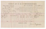 1893 April 28: Voucher, U.S. v. James Braudenax, assault with intent to kill; includes cost per diem and mileage; James Brizzolara, commissioner; Jacob Yoes, U.S marshal; W.D. Lesley, C.B. Moore, W.J. Dyer, witnesses; R.B. Creekman, witness of signatures
