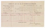 1893 April 28: Voucher, U.S. v. H.O. Cepliens, passing counterfeit money; includes cost per diem and mileage; James Brizzolara, commissioner; Jacob Yoes, U.S. marshal; Willie Williams, witness