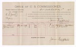 1893 May 01: Voucher, U.S. v. H.L. Gibson, perjury; includes cost per diem and mileage; James Brizzolara, commissioner; Jacob Yoes, U.S. marshal; Steve Etehesen, J.B. Darneal, witnesses; R.B. Creekman, witness of signatures