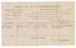 1893 May 06: Voucher, U.S. v. Lillmore Seendine, larceny; includes cost per diem and mileage; James Brizzolara, commissioner; Jacob Yoes, U.S. marshal; William Scaggs, Eli Vann, witnesses