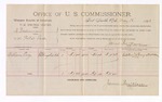1893 May 18: Voucher, U.S. v. A. Buchanan, violating postal code; includes cost per diem and mileage; James Brizzolara, commissioner; William Terry, witness; R.B. Creekman, witness of signatures; Jacob Yoes, U.S. marshal