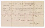 1893 May 25: Voucher, U.S. v. West Johnson and Mary Clark, adultery; includes cost per diem and mileage; Lizzie Woodruff, Leona Johnson, witnesses; R.B. Creekman, witness of signatures; James Brizzolara, commissioner; Jacob Yoes, U.S. marshal