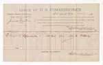 1893 May 25: Voucher, U.S. v. James Martin, larceny; includes cost per diem and mileage; Stephen Wheeler, commissioner; Jacob Yoes, U.S. marshal; E. Tedford, witness