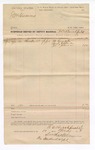1893 May 10: Voucher, U.S. v. J.W. Simmons; includes cost per diem and mileage; B.C. Burchfield, deputy marshal; M. Compton, Andy Crittenden, James Johnson, witnesses; Stephen Wheeler, clerk; J.M. Dodge, deputy clerk