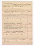 1894 January 12: Voucher, U.S. v. Shawnee Beat, introducing and selling spiritous liquor; includes cost per diem and mileage; J.W. Clark, justice of the peace; Will Preston, deputy marshal; Lewis Senker, witness