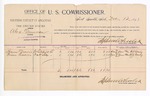 1893 December 12: Voucher, U.S. v. Alex Duncan, assault with intent to kill; includes costs of per diem and mileage; Ham Davis, Prince Burris, witnesses; W.J. Flemming, witness to signatures; Stephen Wheeler, commissioner