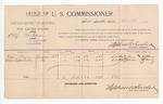1893 December 13: Voucher, U.S. v. Alf Parton, introducing spirituous liquors; includes costs of per diem and mileage; Dean Bruce, Willis Battershell, witnesses; W.J. Flemming, witness to signature; Stephen Wheeler, commissioner