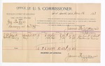 1893 December 18: Voucher, U.S. v. George Baker, larceny; John P. Clark, William H. Loving, witnesses; George J. Crump, U.S. marshal; James Brizzolara, commissioner
