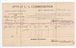 1893 December 28: Voucher, U.S. v. Ed Ross and Charles Walker, larceny; includes costs of per diem and mileage; J.A. Mowen, witness; George J. Crump, U.S. marshal; Stephen Wheeler, commissioner