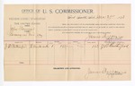 1893 December 29: Voucher, U.S. v. John Scruggs, larceny; includes costs of per diem; J.B. Rutherford, witness; George J. Crump, U.S. marshal; James Brizzolara, commissioner