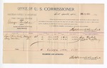 1893 December 30: Voucher, U.S. v. George Waldron, assault with intent to kill; includes costs of per diem and mileage; Sam Wimberly, Soney Melton, witnesses; W.J. Flemming, witness to signatures; George J. Crump, U.S. marshal; Stephen Wheeler, commissioner