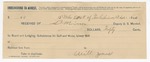 1894 December 01: Receipt, S.T. Minor, deputy marshal; Will Jones, signature; includes cost of board, lodging, subsistence