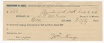 1894 December 03: Receipt, S.T. Minor, deputy marshal; William Kinge, signature; includes cost of board, lodging, subsistence