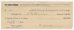 1894 December 07: Receipt, S.T. Minor, deputy marshal; B. Winn, signature; includes cost of feeding prisoner