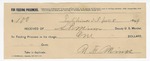 1894 December 08: Receipt, S.T. Minor, deputy marshal; N.F. Minor, signature; includes cost of feeding prisoner