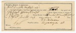 1894 December 12: Certificate of employment, T.J. Wilson, guard; Gabriel Hampings, prisoner; J.B. Lee, deputy marshal