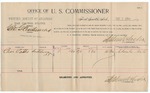 1894 December 6: Voucher, U.S. v. George Glentry, violating internal revenue laws; Charles Cats, witness; Stephen Wheeler, commissioner; G.J. Crump, U.S. marshal