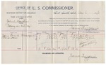 1894 December 06: Voucher, U.S. v. Gabriel Hawkins, robbery; James Brizzolara, commissioner; James Barnett, Thomas Seales, witnesses; W.H. Crowery, witness of signatures; G.J. Crump, U.S. marshal