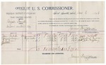 1894 December 06: Voucher, U.S. v. Elijah Beard, arson; James Brizzolara, commissioner; Jane Forbett, Samuel Nelson, B.F. Brown, witnesses; G.J. Crump, U.S. marshal