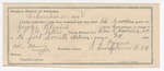 1894 December 10: Letter of certification, J.L. Raynor, guard, over George Blevins, prisoner; P.H. Patton, deputy marshal