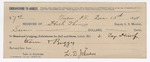1894 December 13: Receipt, of Heck Thomas, deputy marshal; L.D. Johnson, signature