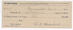 1894 December 15: Receipt, of S.T. Minor, deputy marshal; L.B. Whisenhont, signature