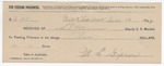 1894 December 16: Receipt, of S.T. Minor, deputy marshal; M.L. Gipson, signature