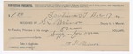 1894 December 17: Receipt, of S.T. Minor, deputy marshal; N.F. Minor, signature