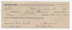 1894 December 18: Receipt, of Heck Thomas, deputy marshal; McNamara, signature