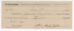 1894 December 18: Receipt, of James Luylor, deputy marshal; M.J. Taylor, also listed