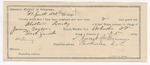 1894 December 18: Certificate of employment, Forrest McHinn, guard; Milton Danby, prisoner; James Taylor, deputy marshal