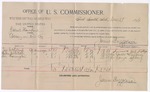 1894 December 17: Voucher, U.S. v. Gabriel Hawkins, robbery; James Brizzolara, commissioner; Jimmie McKellop, Willie McIntosh, Levi Harrington, witnesses
