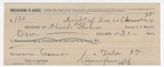 1894 December 20: Receipt, of Heck Thomas, deputy marshal; Cunningham, signature