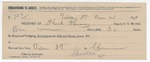 1894 December 21: Receipt, of Heck Thomas, deputy marshal; Shulltar, signature