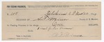 1894 December 25: Receipt, of S.T. Minor, deputy marshal; to M.F. Ninoz for feeding prisoner