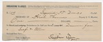 1894 December 30: Receipt, of Heck Thomas, deputy marshal; to Reuben Tyree for subsistence for self and horse