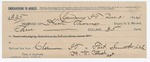 1894 December 31: Receipt, of Heck Thomas, deputy marshal; to H.W. Patrick, signature