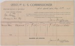 1894 December 31: Voucher, U.S. v. Eli Lucas, larceny; Samuel Peters, witness; G.J. Crump, U.S. marshal; James Brizzolara, commissioner
