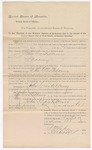 1894 November 10: Mittimus, to await trial for John Castleberry, larceny; Stephen Wheeler, clerk; I.M Dodge, deputy clerk