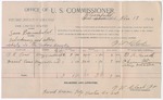 1894 November 13: Voucher, U.S. v. Sam Prenhub, introducing and selling whiskey; P.W. Clark, justice of the peace; D.R. Gand, Pheasant Rams, witnesses; includes cost of per diem and mileage